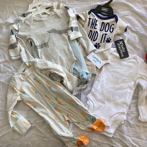 Variety of newborn clothes, new with tags